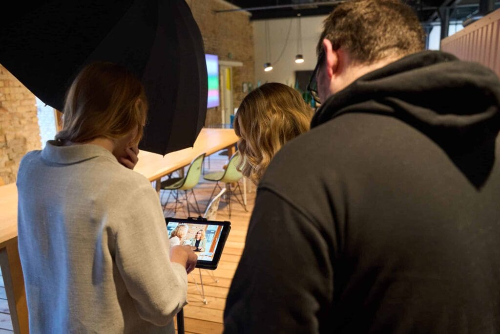 Behind the scenes Fotoproduktion Businessfotografie